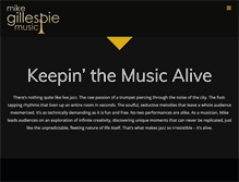 Tablet Screenshot of mikegillespiemusic.com